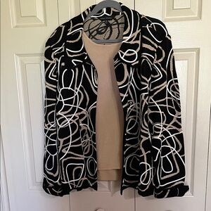 Ming Wang Black Jacket with Cream & White Loops 3X comes with tank top 1X